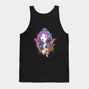 Floral Skull Fairy Tank Top